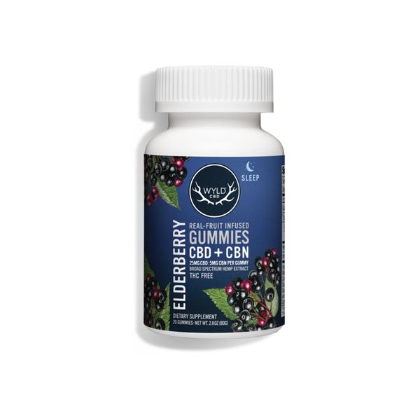 Wyld CBD + CBN Elderberry Sleep Gummies - Columbus Botanical Depot