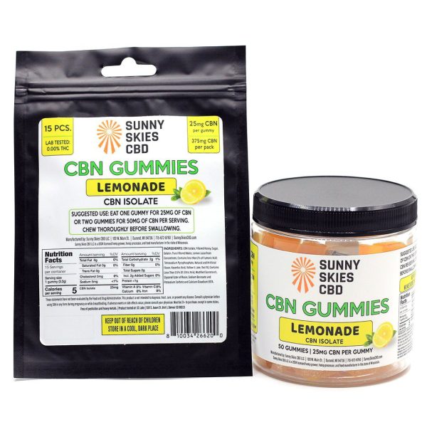 Sunny Skies CBN Isolate Gummies 25mg