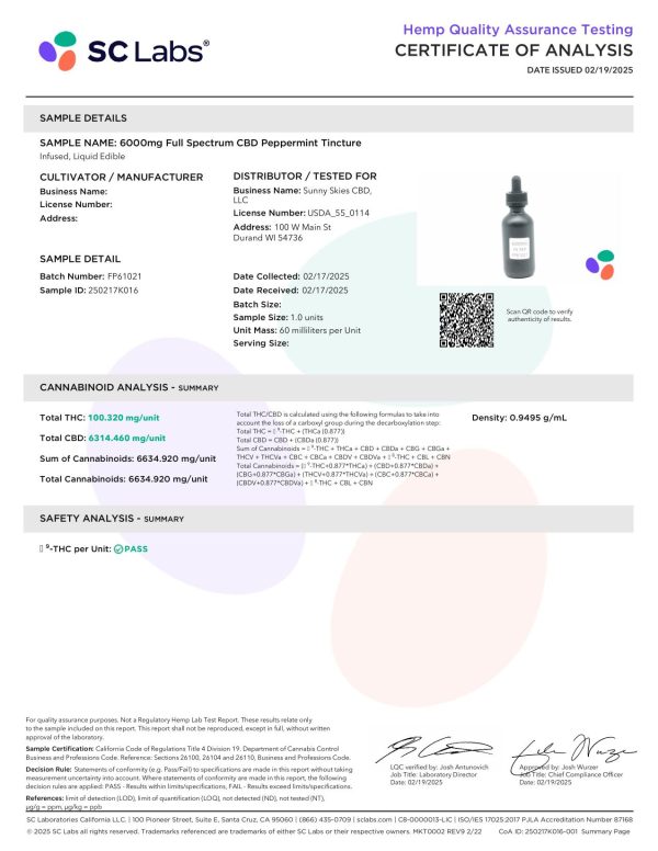Sunny Skies Full Spectrum CBD Tincture - Image 7