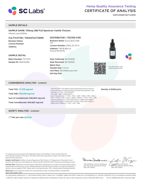 Sunny Skies Full Spectrum CBD Tincture - Image 21