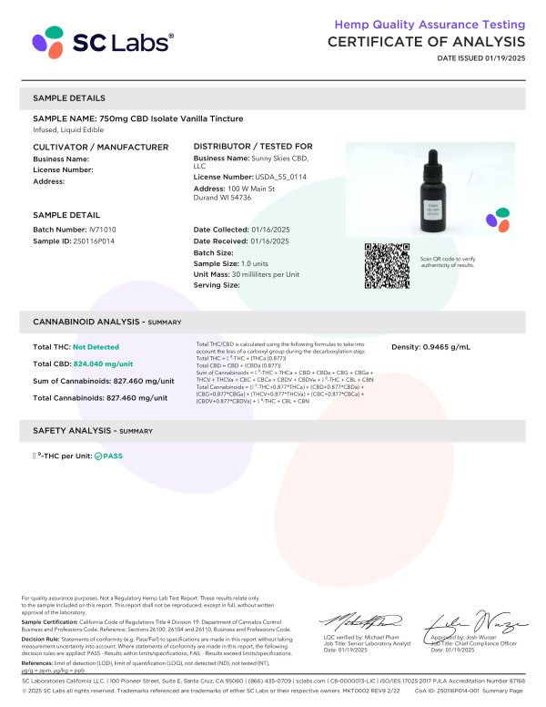 Sunny Skies Isolate CBD Tincture - Image 7
