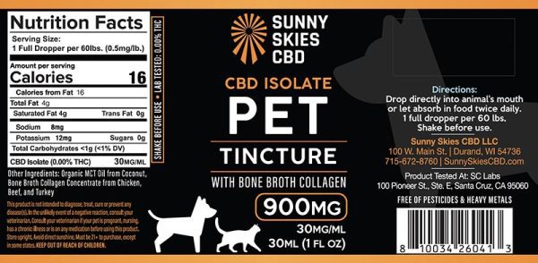 Sunny Skies CBD Pet Tincture - Image 3