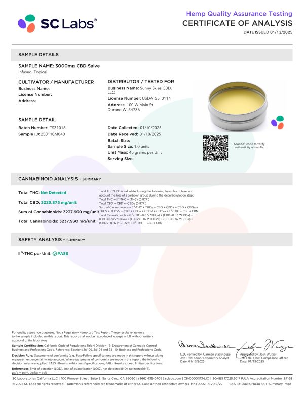 Sunny Skies CBD Beeswax Salve - Image 2