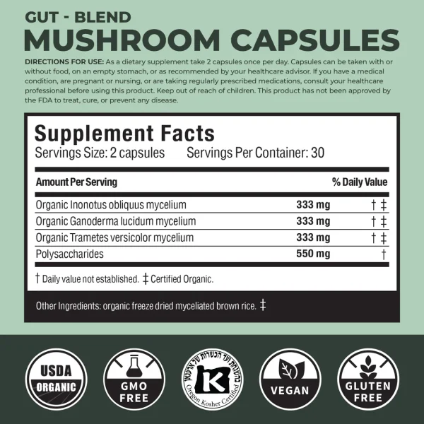 Verdant Leaf Gut Mushroom Capsules - Image 2