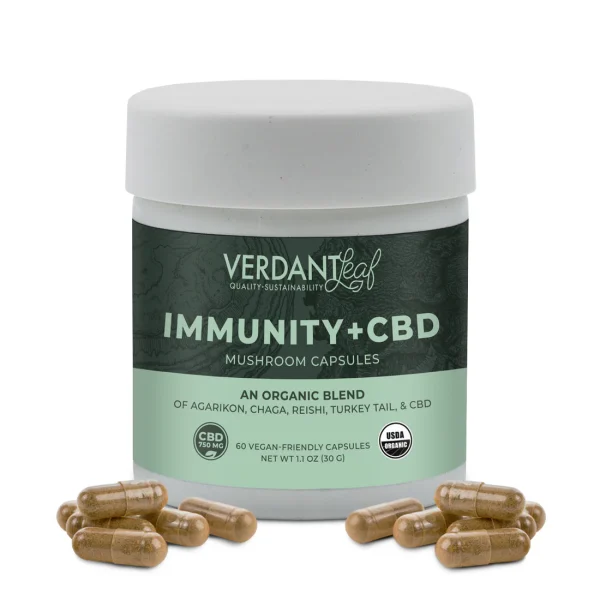 Verdant Leaf Immunity+ CBD Mushroom Capsules