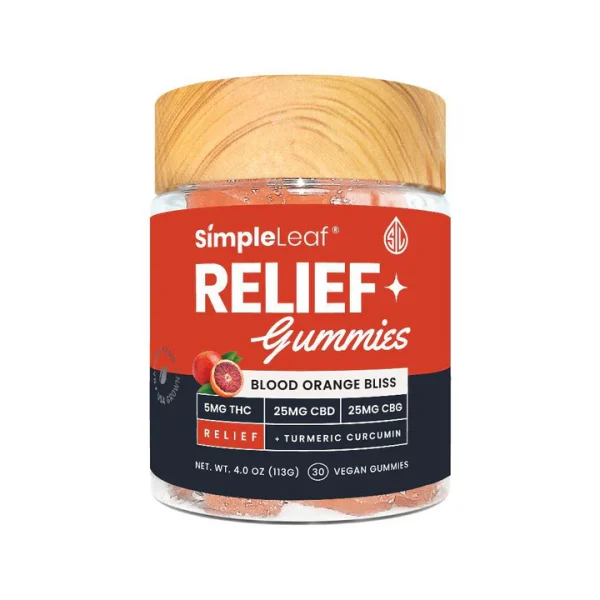 Simple Leaf THC+CBD+CBG Relief Gummies – Blood Orange