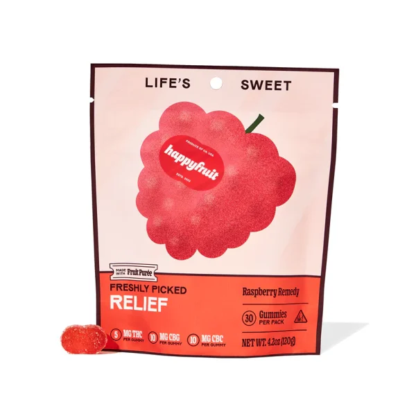 Happy Fruit Raspberry Remedy Thc Rosin Gummies