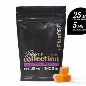 PlusCBD Reserve Collection CBD + THC Dragonfruit Gummies