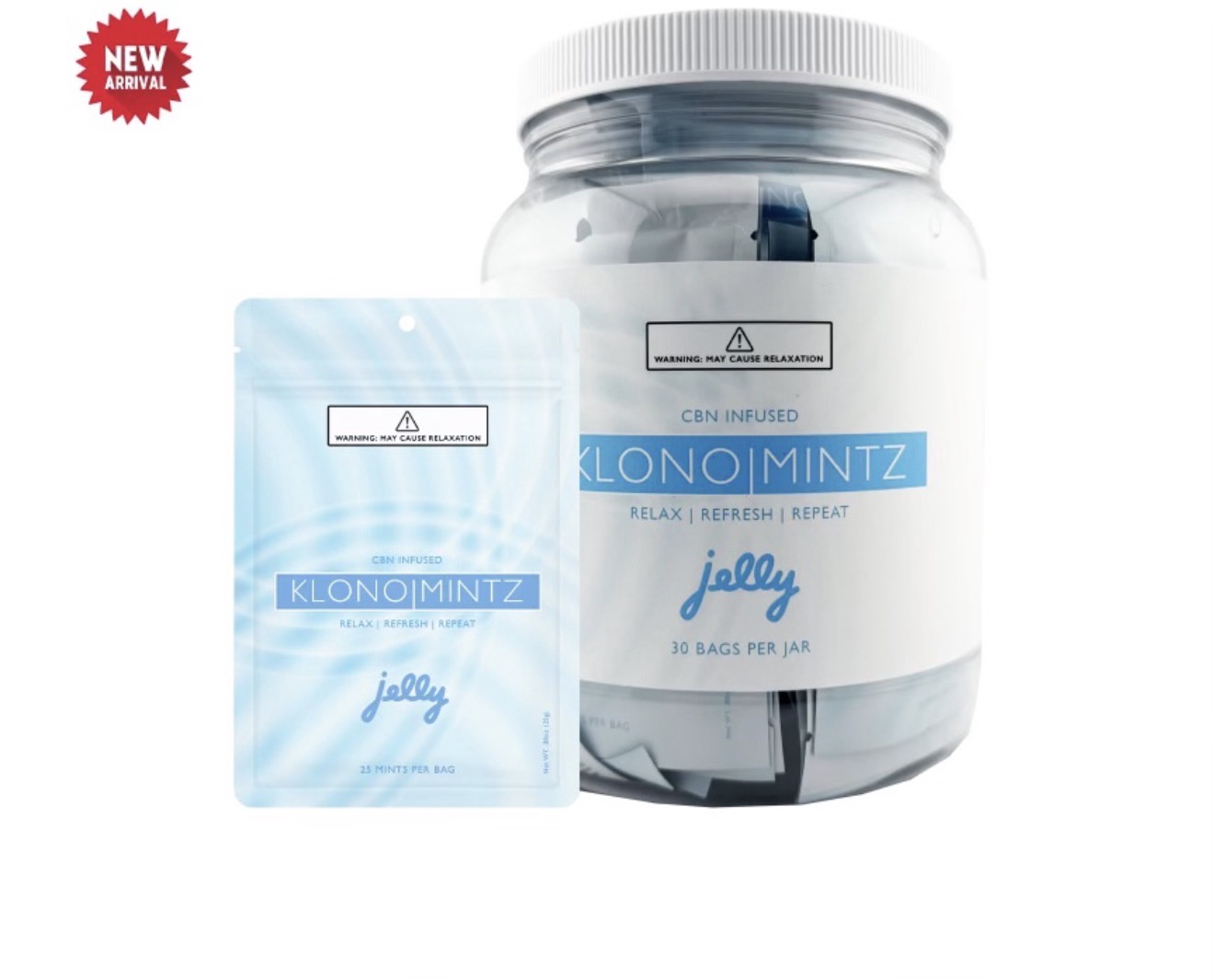 NYB Jelly Klono Mintz THC free De-Stress Mints