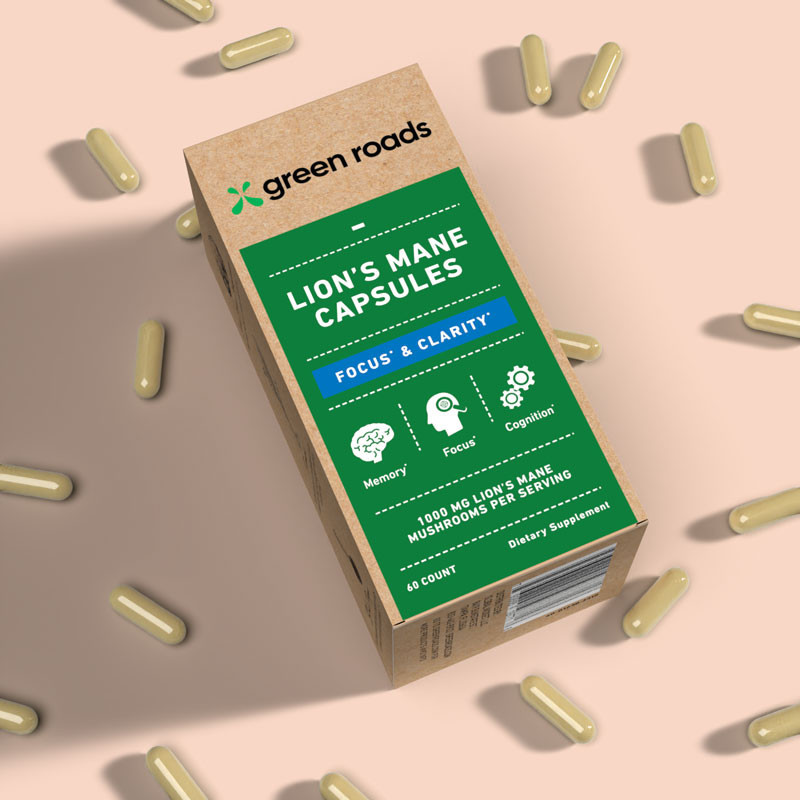 Green Roads Lion's Mane Focus & Clarity Capsules - Image 3