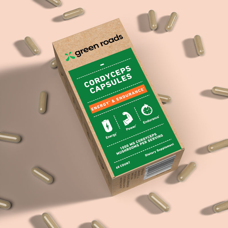 Green Roads Cordyceps Energy & Endurance Capsules - Image 3