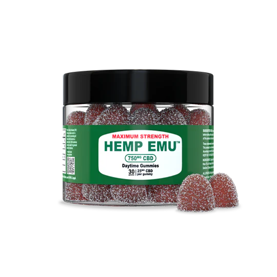 Hemp Emu Maximum Strength Daytime Gummies